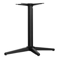 NOROCK Trail 30" x 22" Sandstone Black Zinc-Plated Powder-Coated Steel Self-Stabilizing Outdoor / Indoor Bar Height Table Base