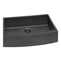 Ruvati RVH9880BL Terraza 36" x 22" Matte Black Gunmetal Stainless Steel Farmhouse Apron-Front Sink