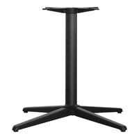 NOROCK Trail 36" x 36" Sandstone Black Zinc-Plated Powder-Coated Steel Self-Stabilizing Outdoor / Indoor Standard Height Table Base