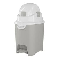 Foundations 9620057 22 1/4" Gray Hands-Free Diaper Pail