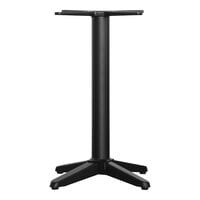 NOROCK Trail 22" x 22" Sandstone Black Zinc-Plated Powder-Coated Steel Self-Stabilizing Outdoor / Indoor Counter Height Table Base