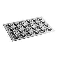 Thunder Group 24 Cup 3.5 oz. Aluminum Muffin / Cupcake Pan ALKMP024 - 21" x 14"