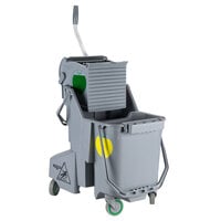 Unger COMBG 8 Gallon Gray Mop Bucket with Side-Press Wringer