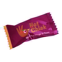 Customizable White Buttermints with Burgundy Wrapper - 1,000/Case