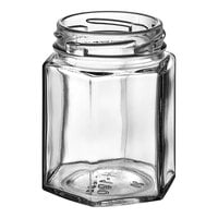 6.4 oz. Hex Glass Jar - 12/Case