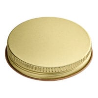 58/400 Gold Metal Lid with Plastisol Liner - 2500/Case