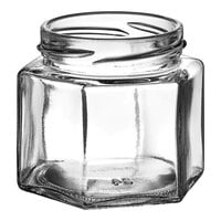 4 oz. Hex Glass Jar - 12/Case