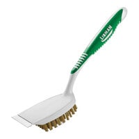 Libman 11" White BBQ Brush with Brass Fibers and Steel Scraper 69 - 6/Case