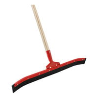 Libman 542 24" Curved Floor Squeegee with 60" Wood Handle - 6/Case