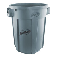 Libman 1572 32 Gallon Gray Round Trash Can