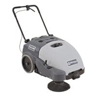 Advance 9084702010 Terra 28B 28" 15.9 Gallon Battery-Operated Walk Behind Indoor / Outdoor Sweeper with Charger - 12V