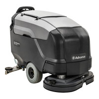 Advance SC901 34D 56115538 34" Cordless Walk Behind Floor Scrubber with 242 Ah Wet Batteries, Charger, and Pad Holders - 30 Gallon, 36V, 250 RPM