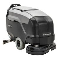 Advance SC901 28D 56115536 28" Cordless Walk Behind Floor Scrubber with 310 Ah Wet Batteries, Charger, and Pad Holders - 30 Gallon, 36V, 250 RPM