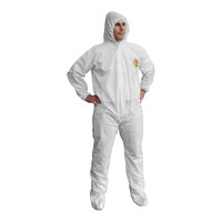 Cordova C-Max White SMS Coveralls with Boots and Elastic Hood, Waist, Wrists, and Ankles
