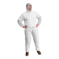 Cordova White Economy Weight Polypropylene Coveralls with Hood