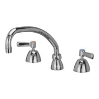 Zurn Elkay Z831J1-XL-ICT-HS-3F AquaSpec 0.5 GPM Deck-Mount Spray Faucet with 8" Centers, 9 1/2" Swing Spout, 2 1/2" Lever Handles, Spray Hose, and Ceramic Cartridges