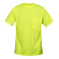 Cordova Cor-Brite Hi-Vis Lime Mesh Short Sleeve Safety Shirt - Large