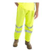 Cordova Cor-Brite Class E Hi-Vis Lime Polyester Mesh Pants with Reflective Tape - 4X/5X