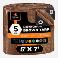 Xpose Safety Brown Weather-Resistant 5 Mil Multipurpose Polyethylene Tarp