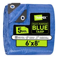 Tarpex 6' x 8' Blue Weather-Resistant 5 Mil Multipurpose Polyethylene Tarp BT-TA-68