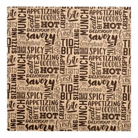 Choice 12" x 12" Kraft Hot / Savory Print Deli Sandwich Wrap Paper - 5000/Case