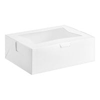 Baker's Lane 19" x 14" x 6 1/2" White Half Sheet Window Cake / Bakery Box - 10/Pack