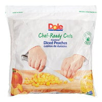 Dole Chef-Ready Cuts IQF Diced Peaches 5 lb. - 2/Case