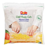 Dole Chef-Ready Cuts IQF Cubed Mango 5 lb. - 2/Case