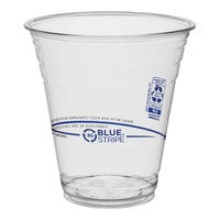 Eco-Products BlueStripe 12 oz. RPET Plastic Cold Cup - 1000/Case