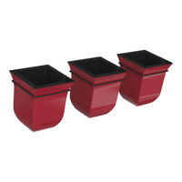 Mayne Valencia 7" x 7" x 8" Red Wall-Mount Planter - 3/Pack