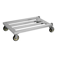 New Age 61 3/4" x 20" x 8 1/4" Aluminum Mobile Dunnage Rack - 1,000 lb. Capacity 1212
