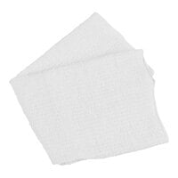 Monarch Brands Qwick Wick 15" x 18" 18 oz. White Cotton Ribbed Terry Bar Towel - 12/Pack