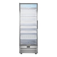 Summit Appliance ACR1718LH Accucold ACR Series 17.0 Cu. Ft. Stainless Steel Glass Door Reach-In Pharmacy Refrigerator with Left-Hand Swing Door - 115V