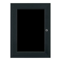 United Visual Products 18" x 24" Black Single Door Enclosed Magnetic Menu Board