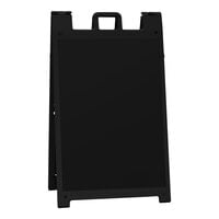 United Visual Products 27" x 46" Black Wet Erase Message Board with Black Frame