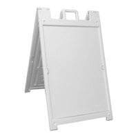 United Visual Products 27" x 46" White A-Frame Sign Board