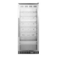 Summit Appliance ACR1151 Accucold ACR Series 11.0 Cu. Ft. Stainless Steel Built-In Glass Door Reach-In Pharmacy Refrigerator - 115V