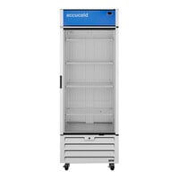 Summit Appliance AFG26MLRH Accucold ACR Series 21.34 Cu. Ft. White / Blue Glass Door Reach-In Medical Freezer with Right-Hand Swing Door - 115V