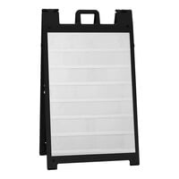 United Visual Products 27" x 46" Readerboard Message Board with Black Frame and Letter Set