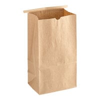 Choice 3 lb. Brown Kraft Customizable Paper Coffee Bag with Reclosable Tin Tie - 25/Pack