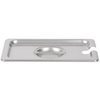 Choice 1/4 Size Stainless Steel Slotted Steam Table / Hotel Pan Cover
