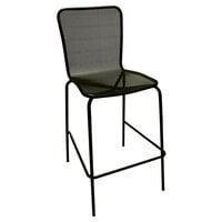 American Tables & Seating 92-BS Black Mesh Outdoor Bar Stool