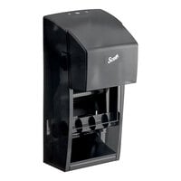 Scott® 09021 Black Standard Double Roll Vertical Toilet Paper Dispenser