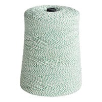 Baker's Mark Green and White Variegated Polyester Cotton Blend Baker's Twine 2 lb. Cone