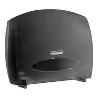 Kimberly-Clark Professional 09507 Black Jumbo Roll Horizontal Toilet Paper Dispenser with Stub Roll Section