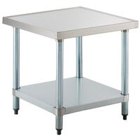Regency 24" x 24" 18-Gauge Stainless Steel Mixer Table with Galvanized Legs and Undershelf