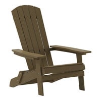Flash Furniture Charlestown Mahogany Faux Wood Folding Adirondack Chair