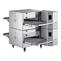 Cooking Performance Group ICOE-32-K2D Double Stacked Countertop Impinger Electric Conveyor Oven with 32" Belts - 240V, 1 Phase, 6700W