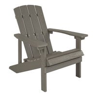 Flash Furniture Charlestown Gray Faux Wood Adirondack Chair