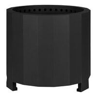 Flash Furniture Titus 19 1/2" Black Steel Portable Smokeless Fire Pit with Waterproof Cover